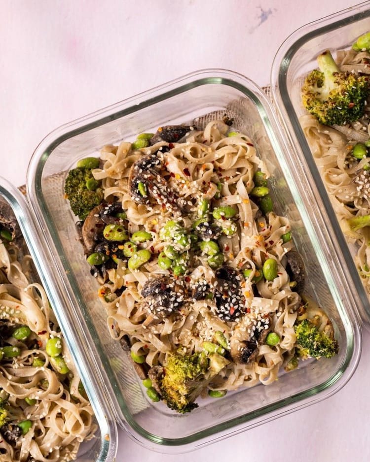 Tahini Mushroom Noodles