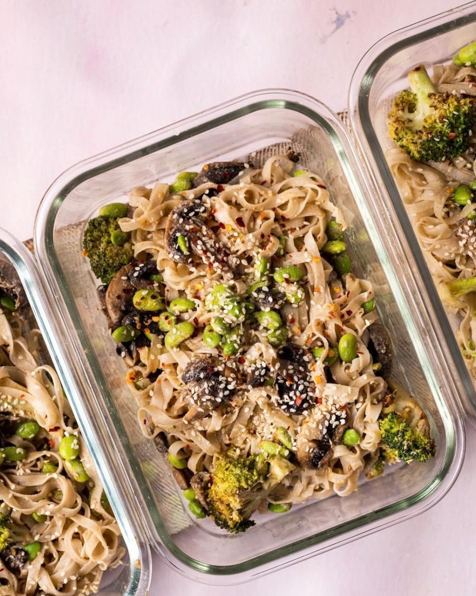 Tahini Mushroom Noodles